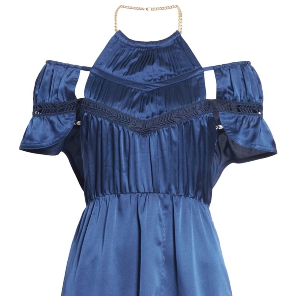 🍒NWT🍒 SELF PORTRAIT SATIN MINI DRESS - Picture 10 of 12